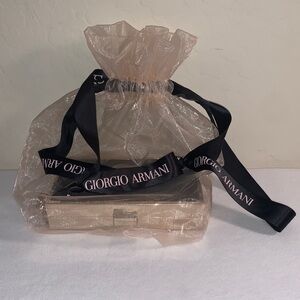 GIORGIO ARMANI BRAND NEW GORGEOUS STEEL BOX WITH PINK LINING AND PROTECTIVE BAG